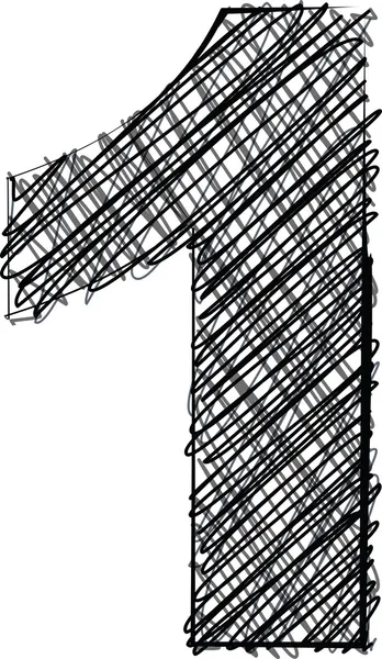 El draw yazı tipi. 1 numara — Stok Vektör