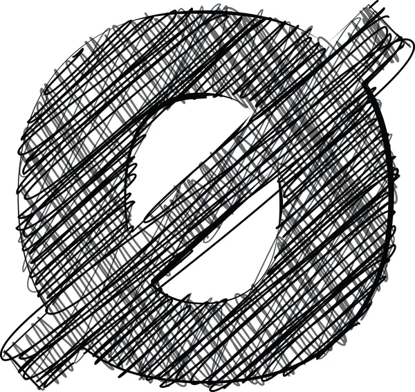 Fonte dessin à la main. NUMÉRO 0 — Image vectorielle