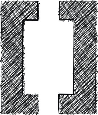Hand draw font. Vector illustration clipart