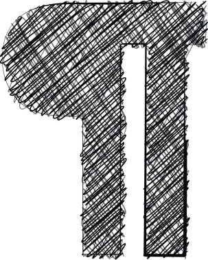 el draw yazı tipi. vektör çizim