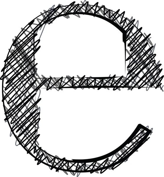 Hand tekenen lettertype. vectorillustratie — Stockvector