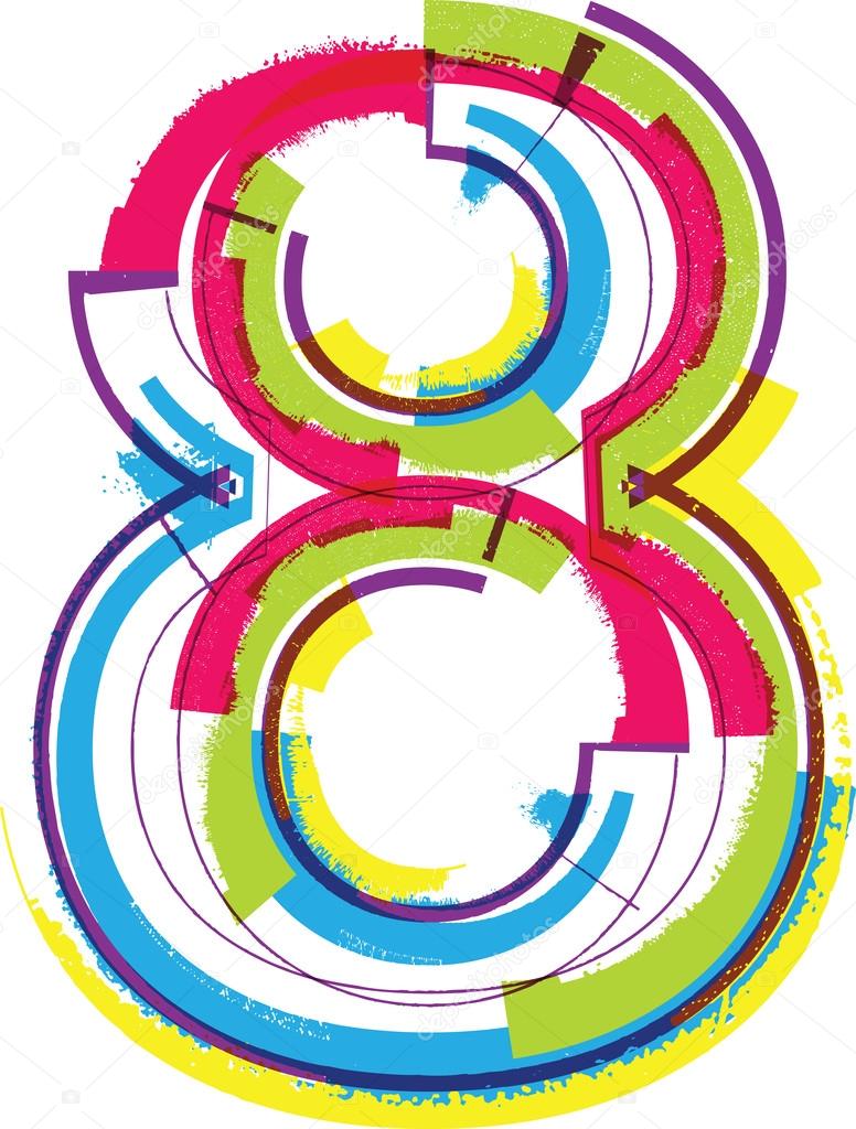 Diagram Colorful Number 3 Vector By Aroas