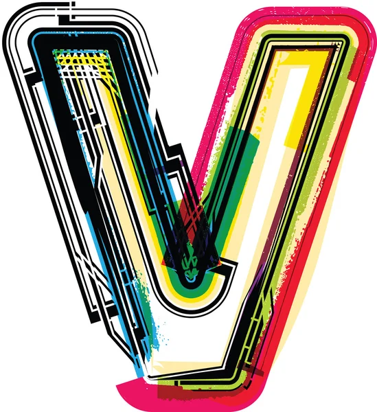 Carta Grunge colorido V — Vector de stock