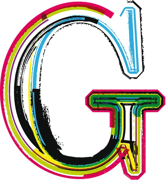 Colorido Grunge LETTER G —  Vetores de Stock