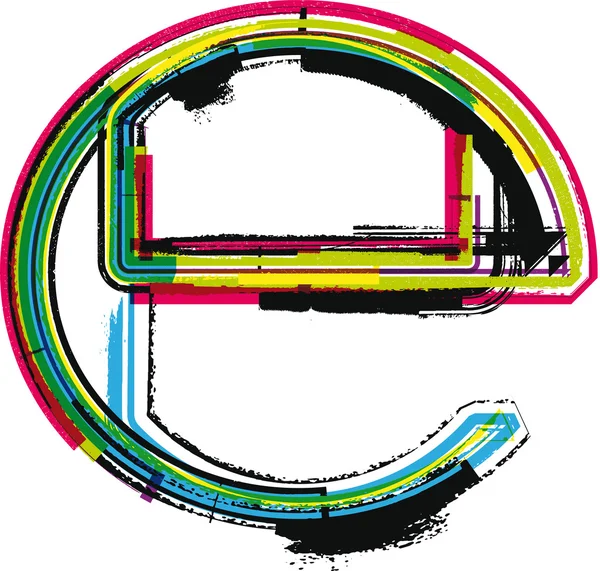 Simbolo Grunge colorato — Vettoriale Stock