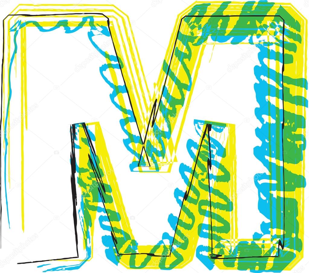 M Buchstabe Zeichnen