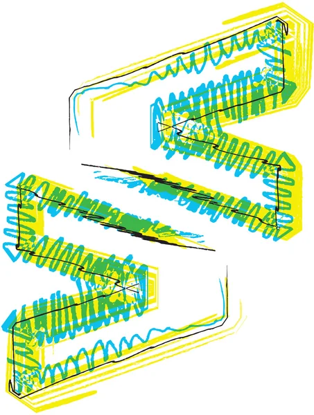 Fonte de desenho manual. Ilustração vetorial — Vetor de Stock