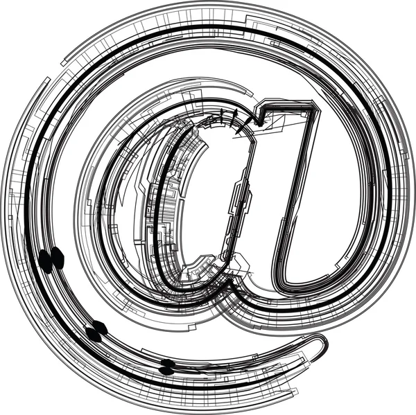 Технологічні шрифту символу — стоковий вектор