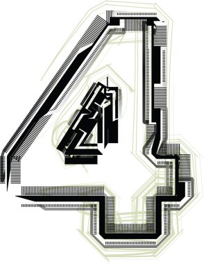 teknolojik font. Sayı 4