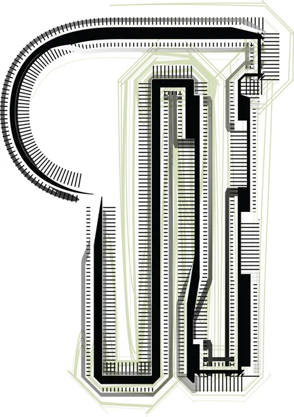 Technologisch lettertype — Stockvector