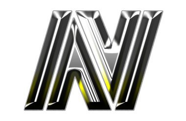 3D gümüş yazı tipi