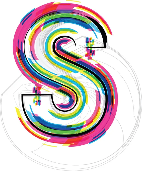 Lettertype illustratie. brief s. vectorillustratie — Stockvector