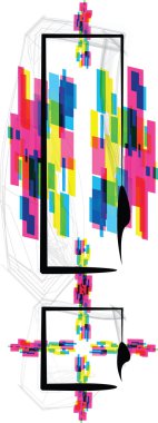 yazı tipi illüstrasyon. ünlem işareti simgesi