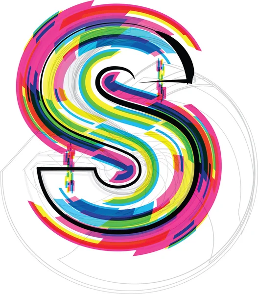 Lettertype illustratie. brief s. vectorillustratie — Stockvector