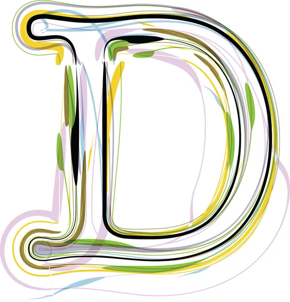 Schrift Abbildung Buchstabe d — Stockvektor © aroas #68049499