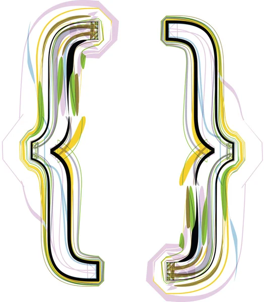 Organische lettertype symbool illustratie — Stockvector