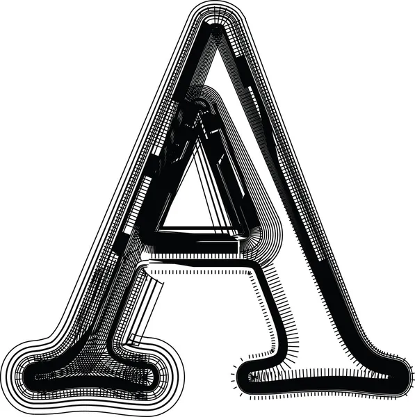 Illustrazione carattere LETTER A — Vettoriale Stock