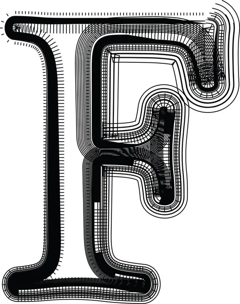 Ілюстрація шрифту LetTER F — стоковий вектор