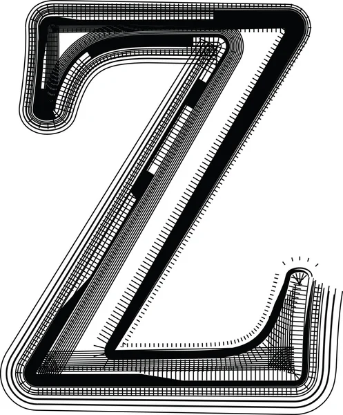 Иллюстрация шрифта LETTER Z — стоковый вектор