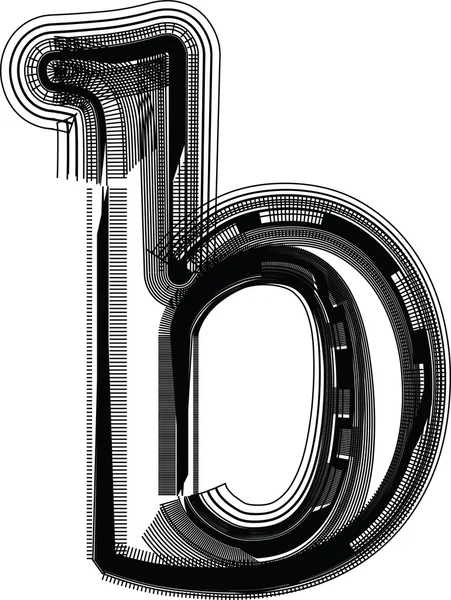 Lettertype illustratie letter b — Stockvector