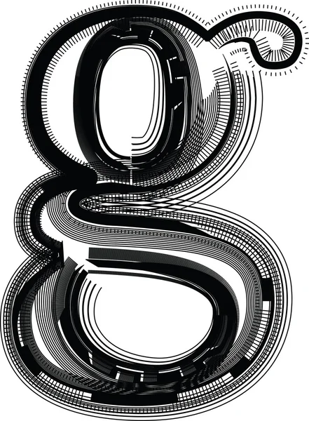 Skrifttype illustration LETTER G – Stock-vektor