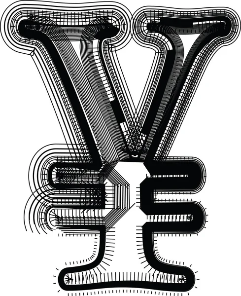 Teckensnitt illustration — Stock vektor