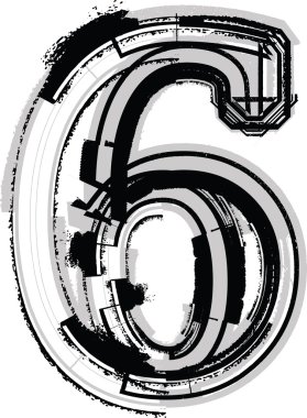 Grunge Yazı Tipi. 6 numara.