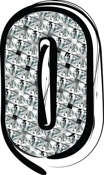 Diamond Font letter O — Stock Vector