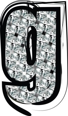 diamant lettertype alfabet g