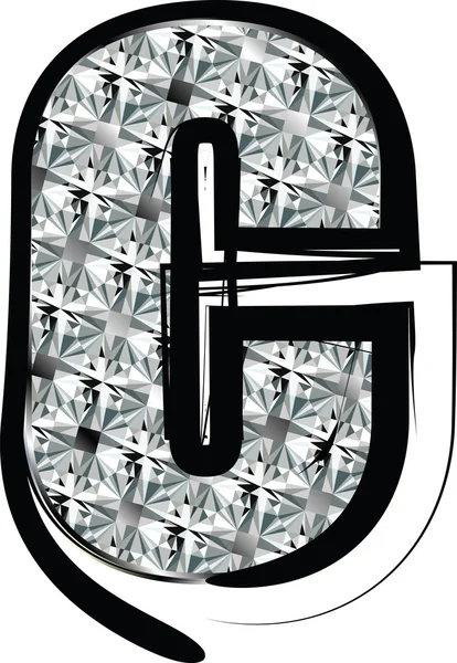 Diamond Font letter c — Stock Vector