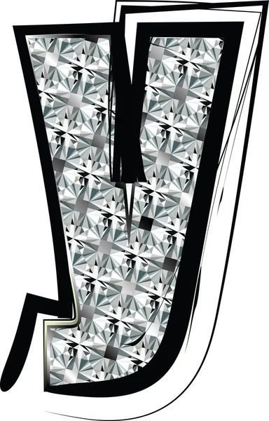 Diamond Font letter y — Stock Vector