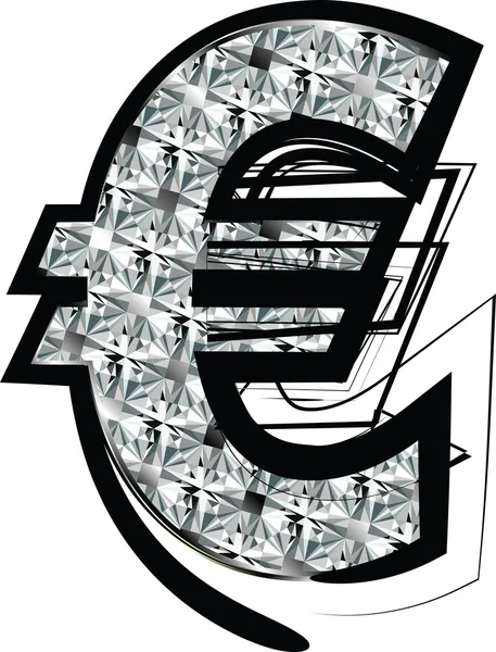 Symbol písma Diamond — Stockový vektor