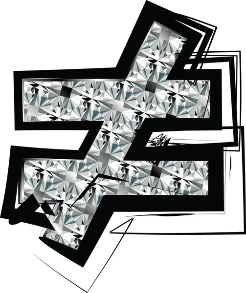 Алмаз символом шрифту — стоковий вектор