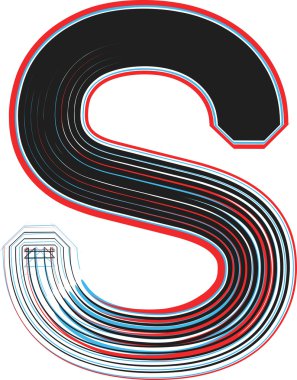 yazı tipi illüstrasyon s harfi