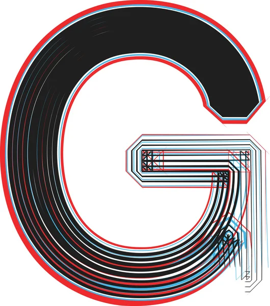 Lettertype illustratie alfabet g — Stockvector