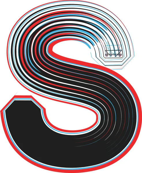 Ilustração da fonte LETTER S — Vetor de Stock