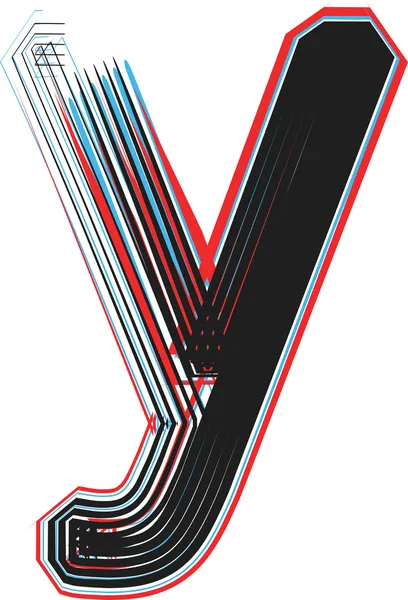 Иллюстрация шрифта LETTER Y — стоковый вектор