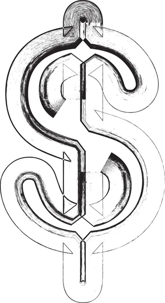 Grunge betűtípus szimbólum — Stock Vector