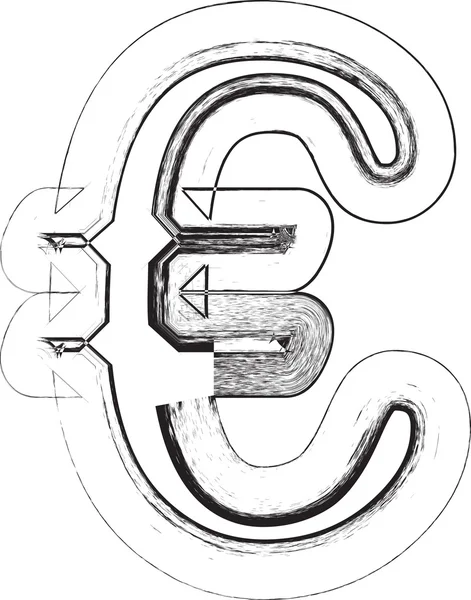 Grunge betűtípus szimbólum — Stock Vector