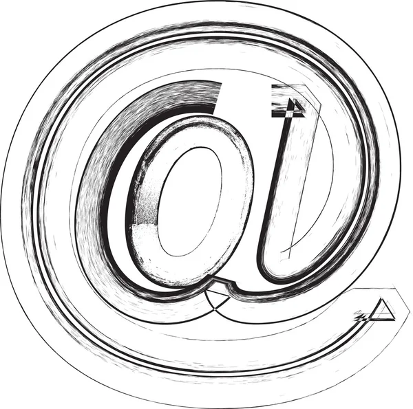 Simbol Fonta Grunge - Stok Vektor