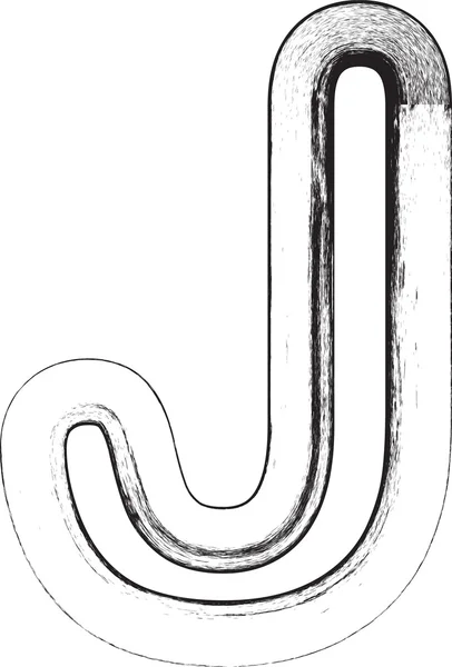 Grunge字体。第j款 — 图库矢量图片