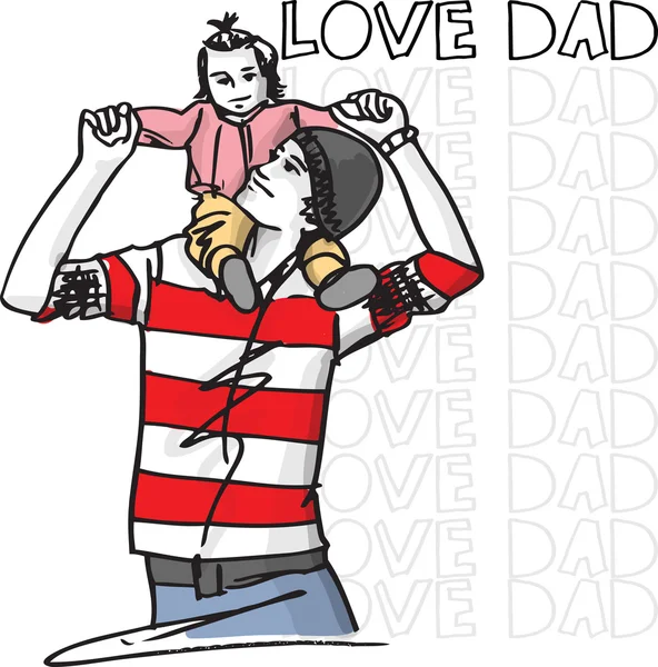 Papá amor — Archivo Imágenes Vectoriales