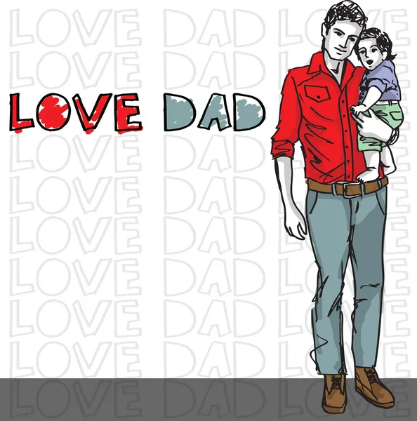 Apa szeretet — Stock Vector