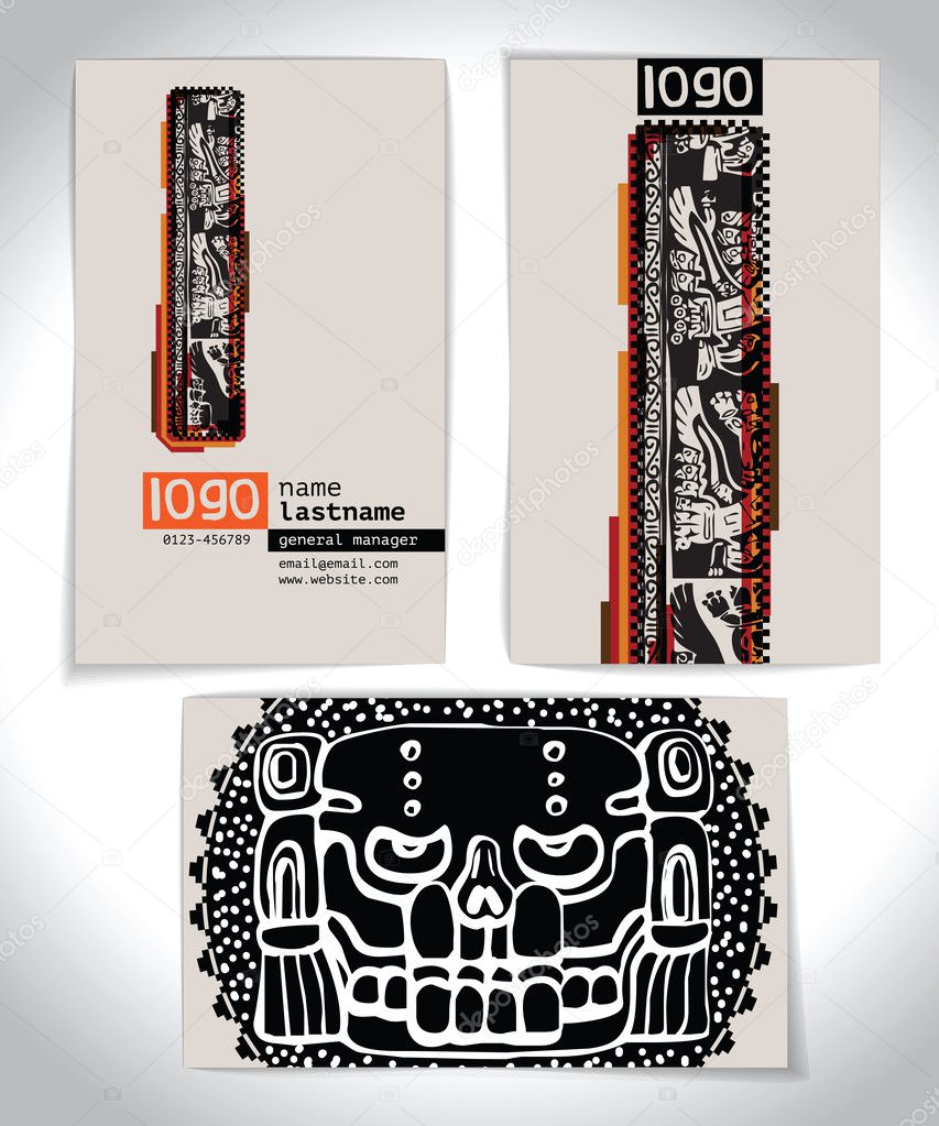 Ancient Business card design LETTER l