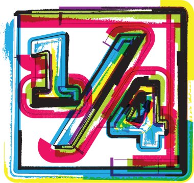 renkli grunge simgesi