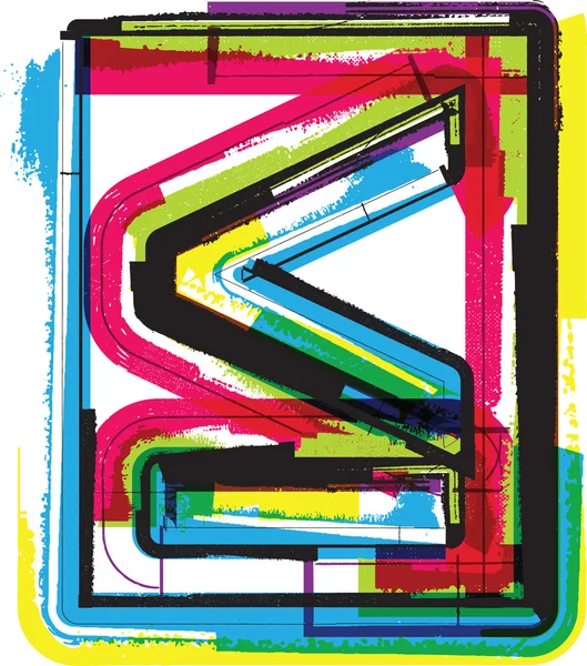 Colorido símbolo Grunge — Archivo Imágenes Vectoriales