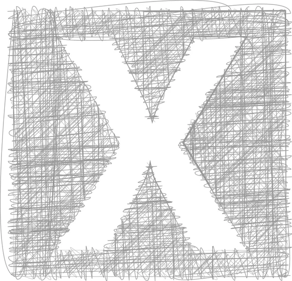 Ελεύθερο τυπογραφία επιστολή x — Διανυσματικό Αρχείο