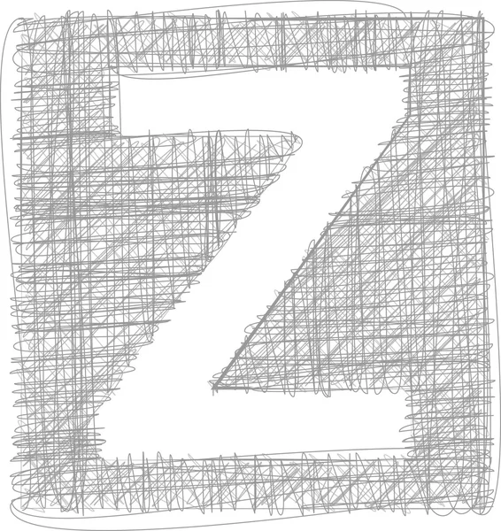 Tipografía a mano alzada Letra Z — Archivo Imágenes Vectoriales