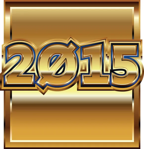 2015 golden effect — Stock Vector