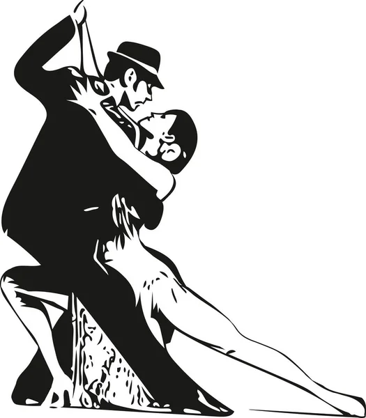 Ilustración Abstracta Pareja Latina Bailando — Vector de stock